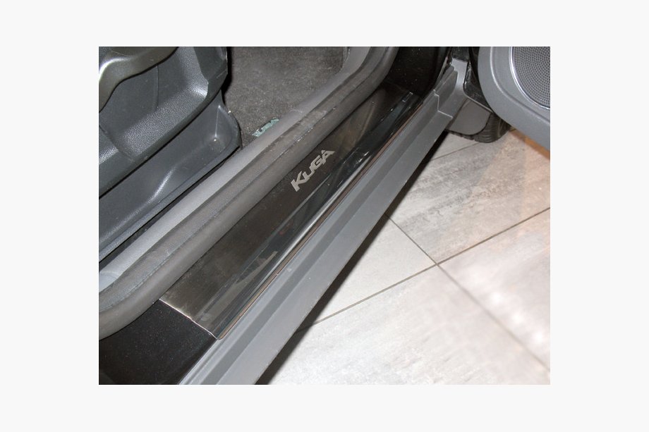 Ford Kuga 2008-2013 Door Sill Covers Nataniko (4 pcs, Stainless Steel) Premium - 3M Tape, 0.8mm Image