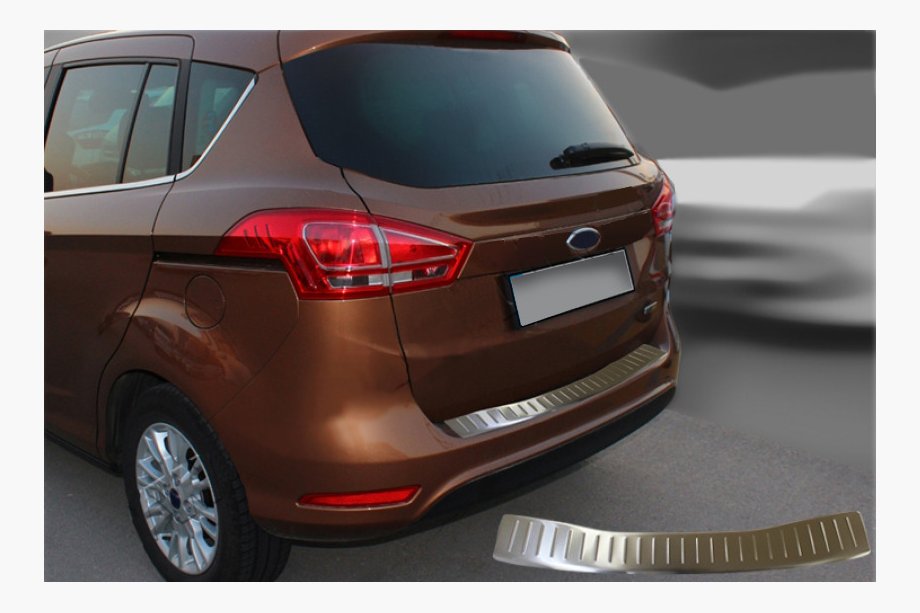 Ford B-Max 2012-2017 Rear Bumper Protector OmsaLine (Stainless Steel) Image