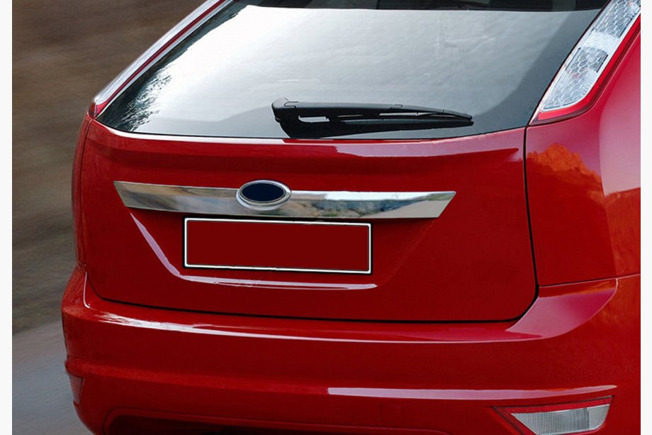 Ford Focus II 2008-2011 Trunk lid trim (HB, stainless steel) Photo 1