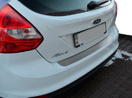 Ford Focus III 2011-2017 Rear bumper protector Natanika (stainless steel) 2011-2014, Wagon photo 1