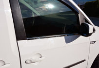 Volkswagen Caddy 2015-2020 Window Trim (2 pcs, Stainless Steel) Carmos - Turkish Stainless Steel photo 1