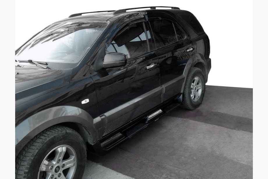 Kia Sportage 2004-2010 Side Steps Plastic S002 Black Image