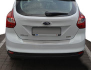 Ford Focus III 2011-2017 Rear bumper protector with lip Natanika (stainless steel) 2011-2018, Wagon photo 1