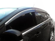 Ford Focus III 2011-2017 Chrome Window Deflectors (6 pcs, Sunflex) Wagon photo 1