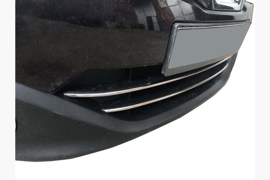 Nissan Qashqai 2010-2014 SALE! Strips for lower grille (2 pcs, stainless steel) Photo 1