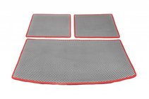 Audi Q7 2005-2015 Trunk mat 3-piece (EVA, gray) (7 seats) photo 3
