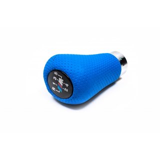Gear Shift Knob OEM (leatherette, light blue perforated)