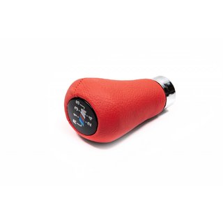 Gear Shift Knob OEM (leatherette, smooth red)