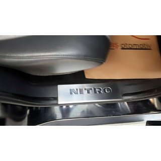Carmos door sill covers for upper part (stainless steel) Dodge Nitro 2006-2011 photo 2