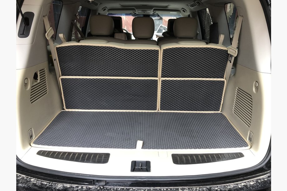 Nissan Armada 2016-2024 Trunk Mat 5-piece (EVA, Black) Image