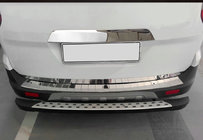 Ford Courier 2014-2023 Rear bumper protector OmsaLine (glossy, stainless steel) photo 1