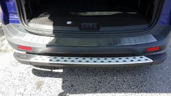 Ford Courier 2014-2023 Rear bumper protector OmsaLine (matte, stainless steel) photo 3