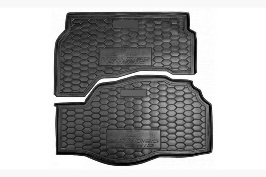 Ford Fusion 2002-2012 Trunk mat 2-piece (rubber) Hybrit (SD) Image