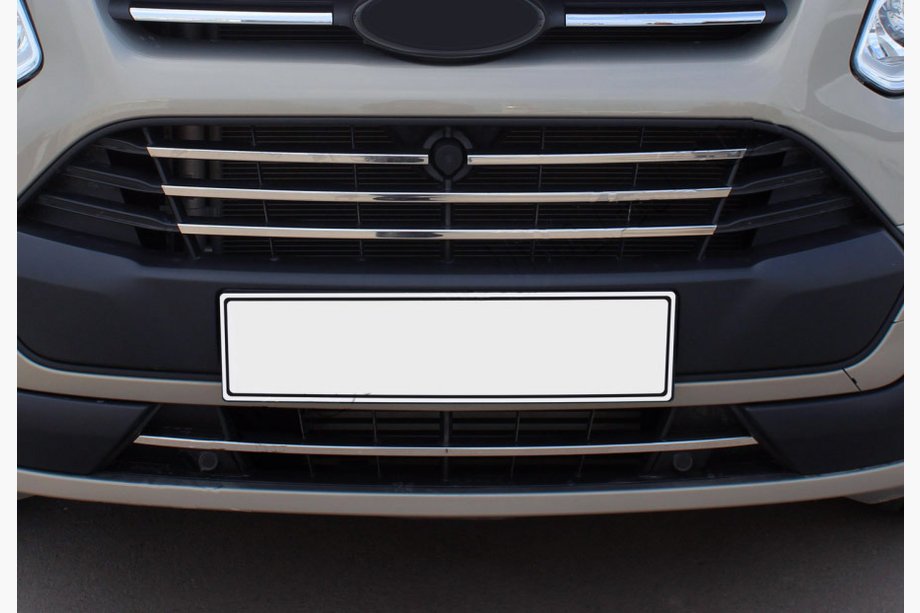 Ford Custom 2013-2022 Grille Covers 2013-2018 (5 pcs, Stainless Steel) Image