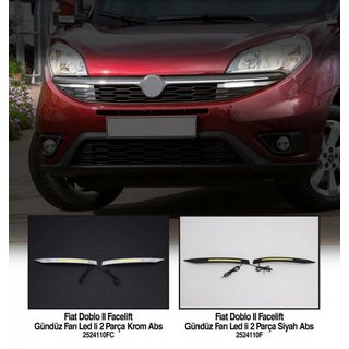 Daytime Running Lights Chrome (2014↗, LED) Fiat Doblo II 2010-2022 photo 3