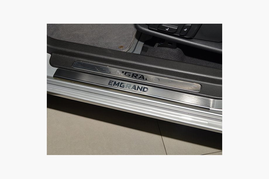 Geely Emgrand X7 2011- Natanika Premium Stainless Steel Door Sill Protectors (4 pcs) Image