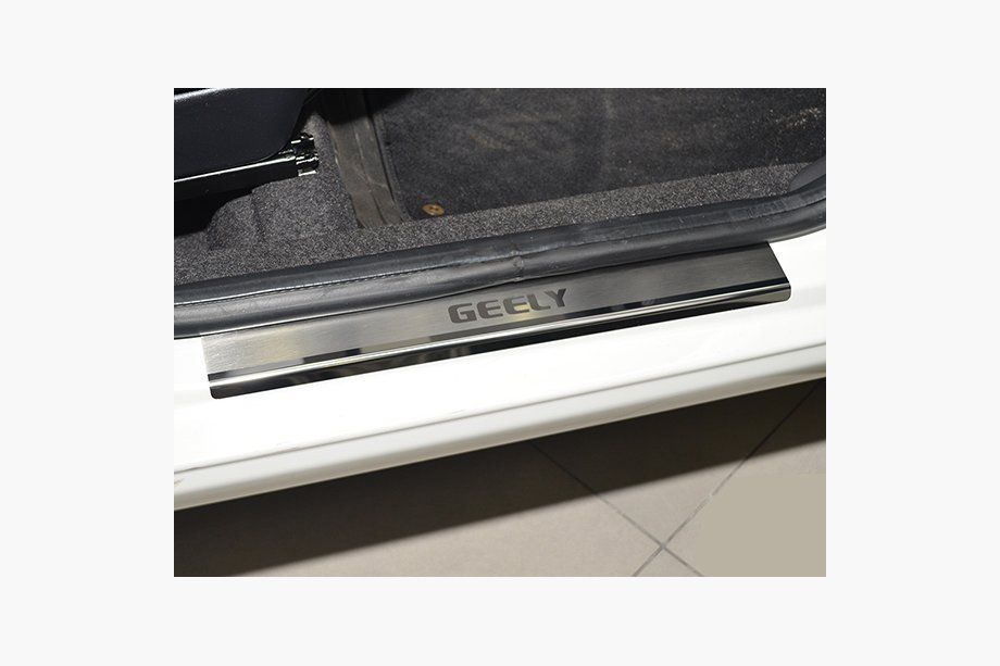 Geely LC Cross 2008-2016 Natanika Premium Door Sill Protectors (4 pcs, Stainless Steel) Image