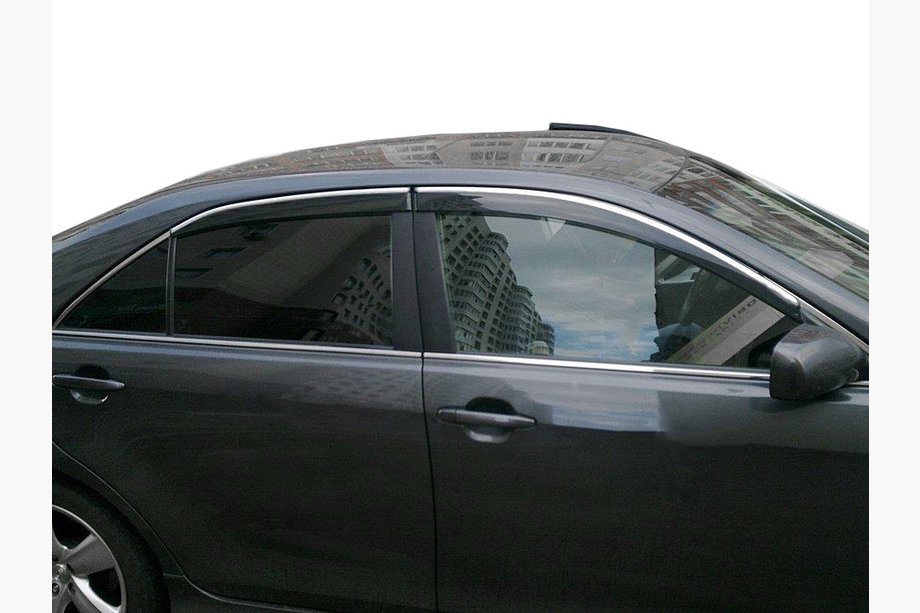 Toyota Camry 2006-2011 Window Deflectors with Chrome Trim (4 pcs, SIM) Image