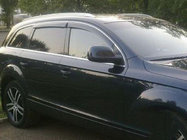 Audi Q7 2005-2015 Window deflectors with chrome trim (4 pcs, HIC) photo 5