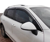 Volkswagen Tiguan 2007-2016 Window Deflectors with Chrome Trim (4 pcs, Niken) photo 1
