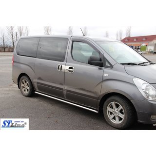 Side Bars BB001 (2 pcs, Stainless Steel) Hyundai H300, H1, Starex 2008-2020 photo 2