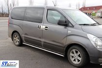 Hyundai H300, H1, Starex 2008-2020 Side Bars BB001 (2 pcs, Stainless Steel) photo 2