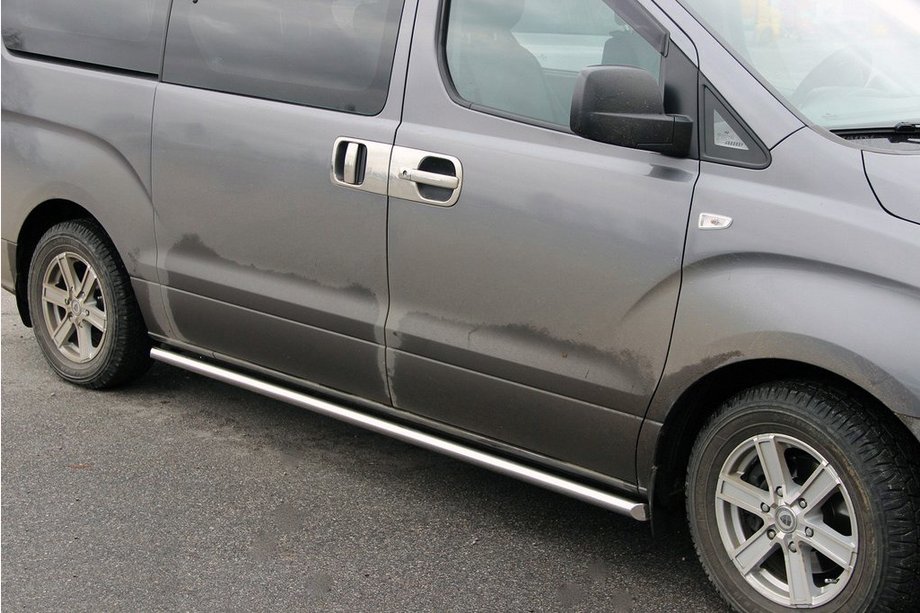 Hyundai H300, H1, Starex 2008-2020 Side Bars BB001 (2 pcs, Stainless Steel) Image