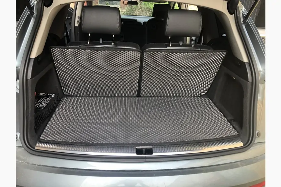 Audi Q7 2005-2015 Trunk mat 3-piece (EVA, Black) (7 seats) Image