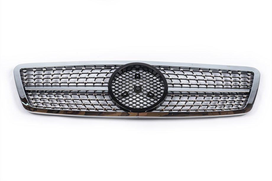 Mercedes C-class W203 2000-2007 Front Grille Diamond Silver Photo 2