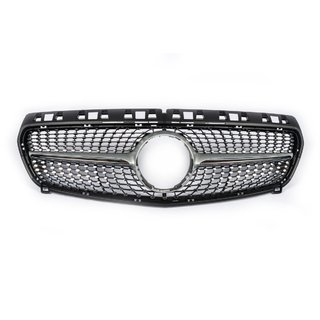 Front Grille Diamond Silver (2012-2015) Mercedes A-сlass W176 2012-2018 photo 2