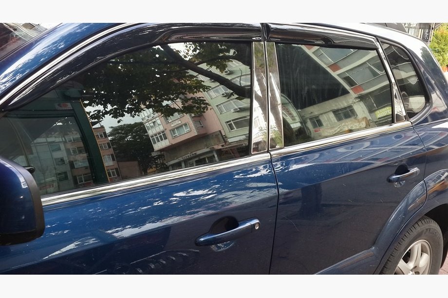Hyundai Tucson JM 2004- Stainless Steel Pillar Covers Photo 9