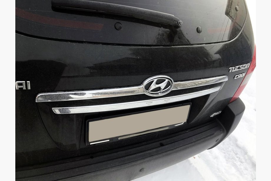 Hyundai Tucson JM 2004- License plate trim (plastic) Image