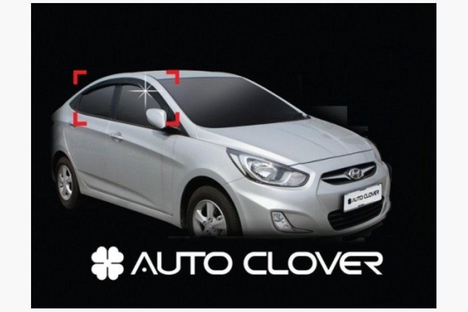 Hyundai Accent 2006-2010 Window Deflectors (4 pcs, Clover, Korea) Image