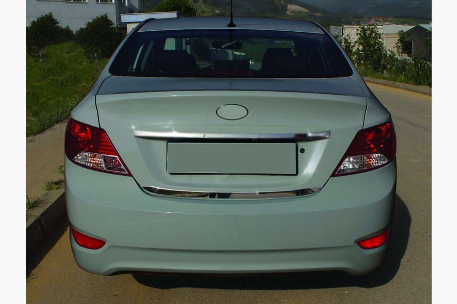 Hyundai Accent 2011-2017 Trunk trim stainless steel Image