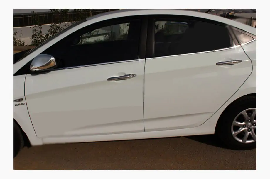 Hyundai Accent 2011-2017 Lower window trims stainless steel (6 pcs) Image