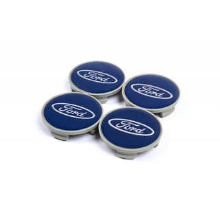 Wheel center caps 54.5/50mm blue (4 pcs) photo 1
