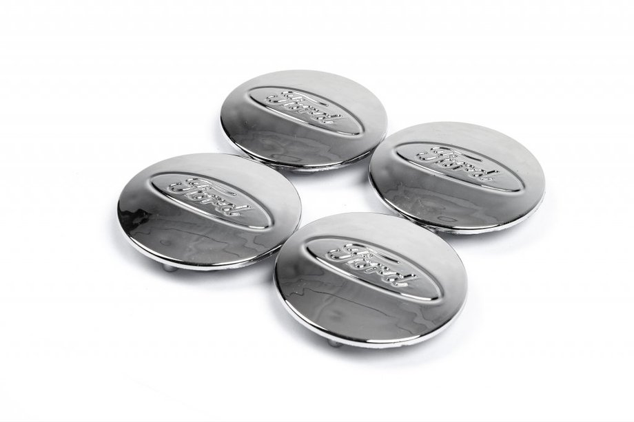 Ford Wheel Center Caps 68.5/50mm Chrome (Set of 4) Photo 2