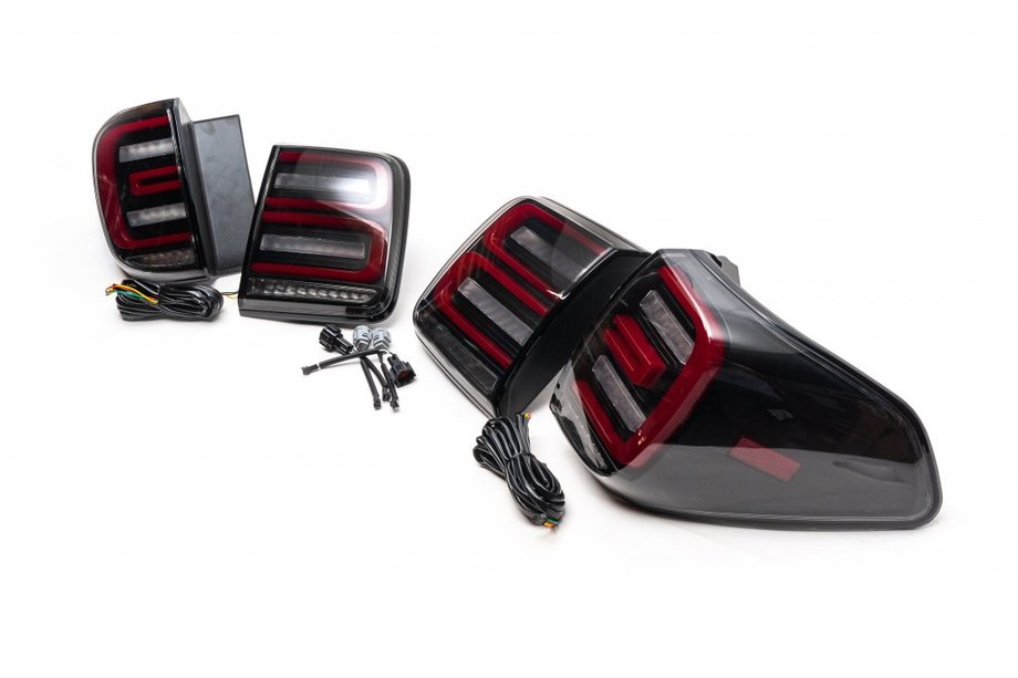 Nissan Armada 2016-2024 LED Tail Lights 2016-2021 (Black-Sequential) Image