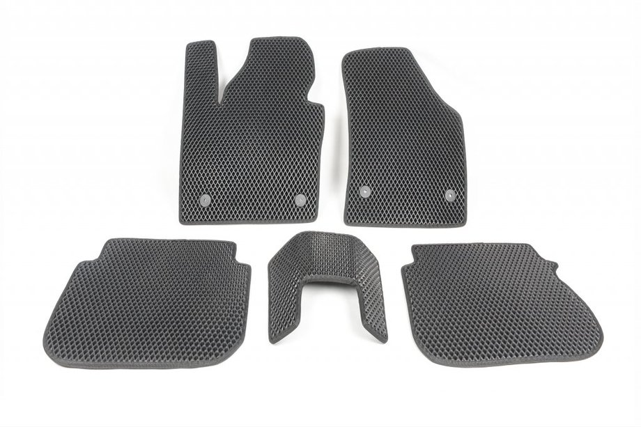 Volkswagen Caddy 2004-2010 EVA Floor Mats (black) 5 pcs, front and rear (standard, 1 sliding door) Photo 23