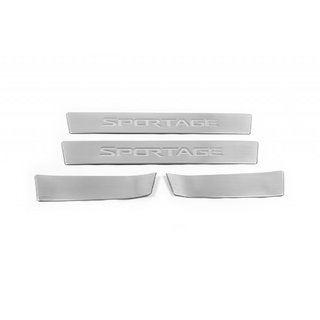 Door Sill Protectors OmsaLine (4 pcs, Stainless Steel) Kia Sportage 2010-2015 photo 1