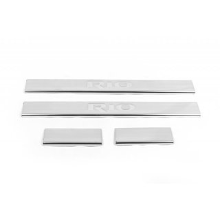 Door Sill Protectors OmsaLine Stainless Steel 4pcs