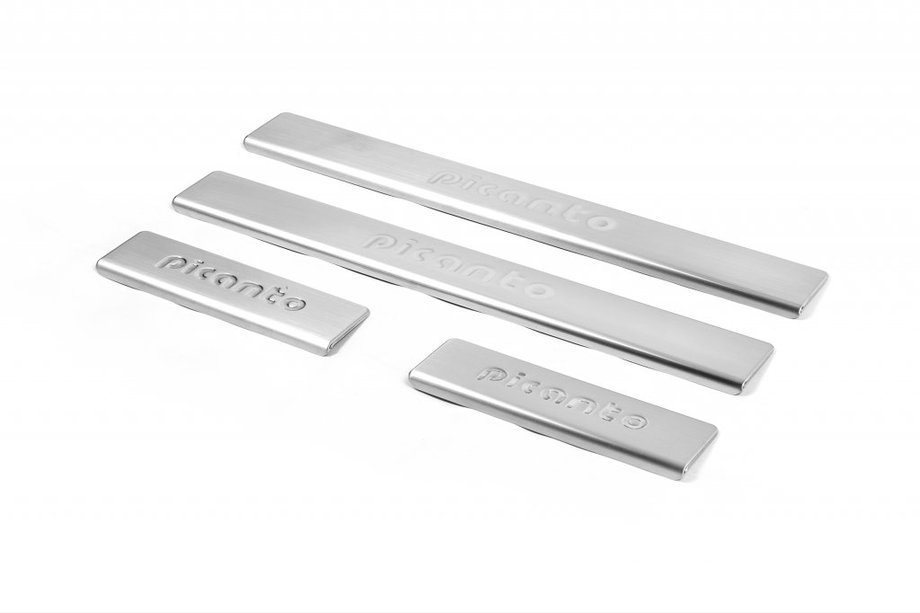 Kia Picanto 2011-2016 Door Sill Protectors OmsaLine (4 pcs, Stainless Steel) Image