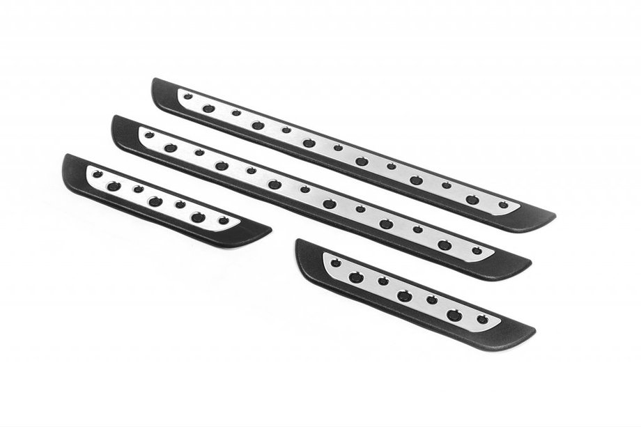 Door sill protectors (Dotline, 4 pcs, stainless steel) Photo 1