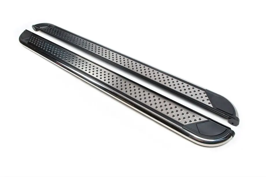 Dacia Logan MCV 2004-2014 Side Steps Maydos V2 (2 pcs, Aluminum & Stainless Steel) Photo 2