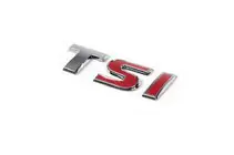 Volkswagen Golf 7/E-Golf 2012-2020 Badge TSI (italic) All Red photo 1