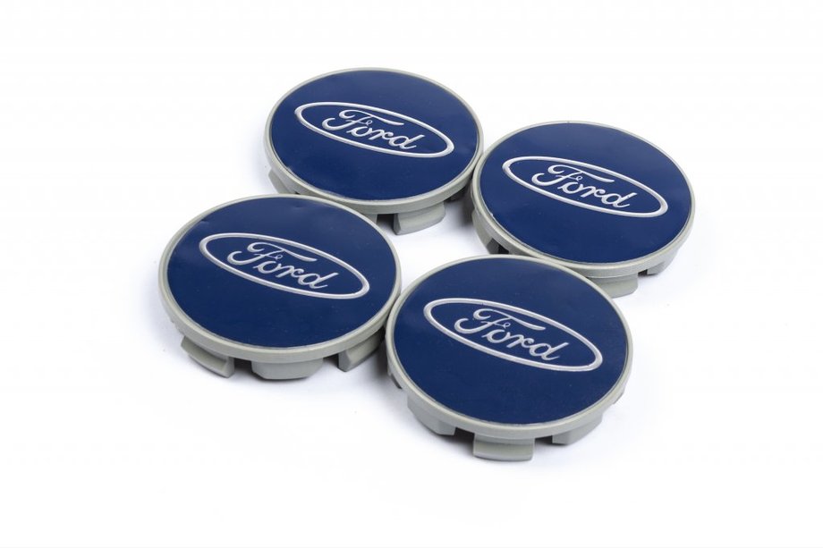 Ford Wheel center caps 69/64mm blue (4 pcs) Photo 1