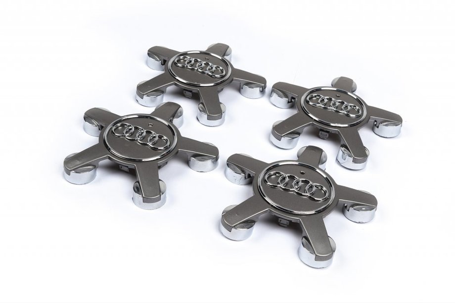 Audi Wheel Center Caps Star (4 pcs, ABS) Image
