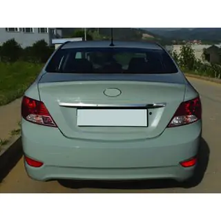 Chrome trim above license plate (stainless steel)