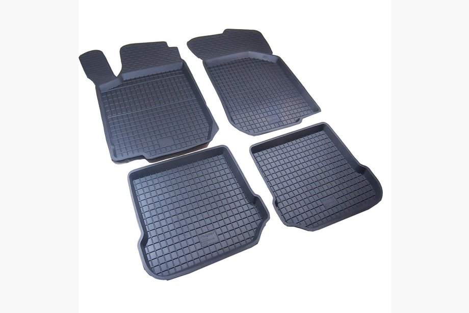 Volkswagen Jetta 2011-2018 Rubber floor mats with edge (4 pcs, Polytep) Image