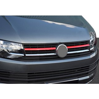 Upper Grille Covers 2015-2019 (2 pcs, red) Volkswagen T6 2015-2024 photo 1